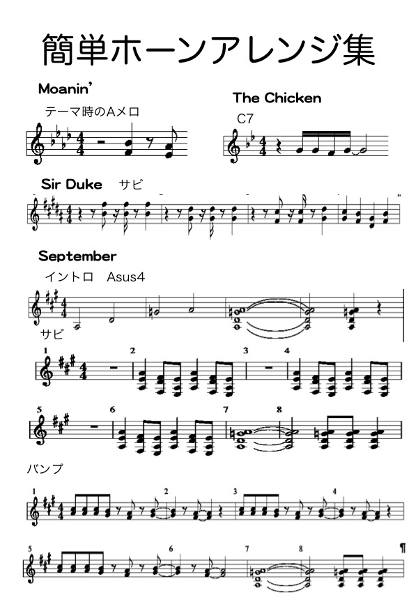 簡単ホーンアレンジ